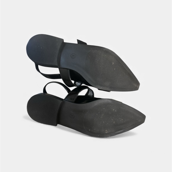 Peyton Double Buckle Slingback Flats with Memory Foam Insole, Size 10 - Picture 4 of 4